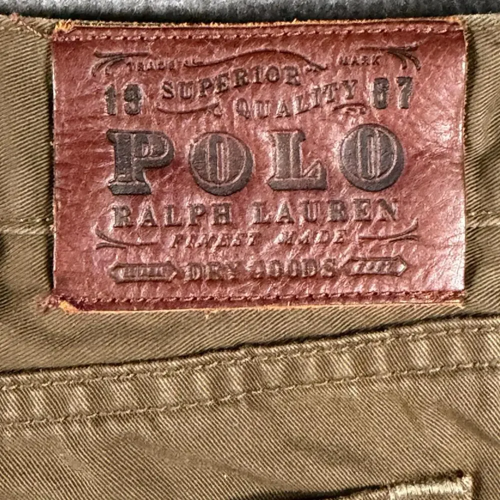 Polo Ralph Lauren Pants Mens 38x33 Brown Cotton Straight 5 Pocket Denim Casual